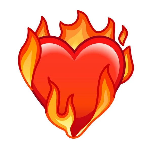 Heart in fire Large size icon for emoji smile