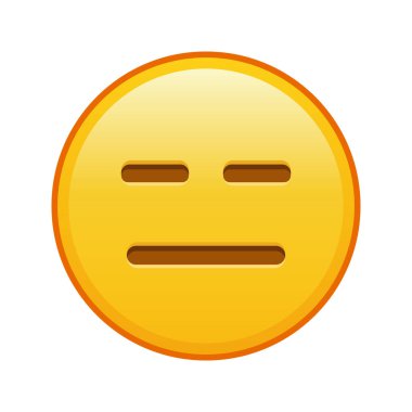 Expressionless face Large size of yellow emoji smile