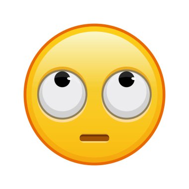 Face with rolling eyes Large size of yellow emoji smile