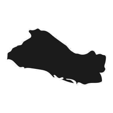 Arka planda izole edilmiş sınırları olan son derece ayrıntılı El Salvador haritası