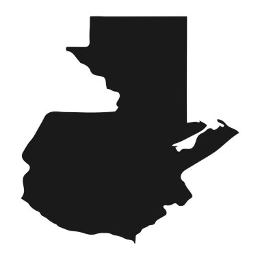 Arka planda izole edilmiş sınırları olan son derece detaylı Guatemala haritası