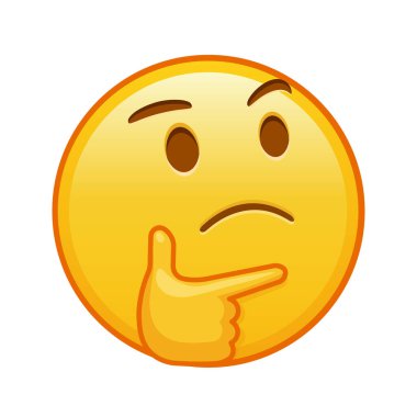 Düşünceli bir yüz. Kocaman sarı bir gülümseme.