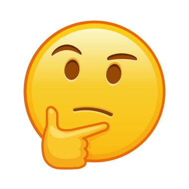 Düşünceli bir yüz. Kocaman sarı bir gülümseme.