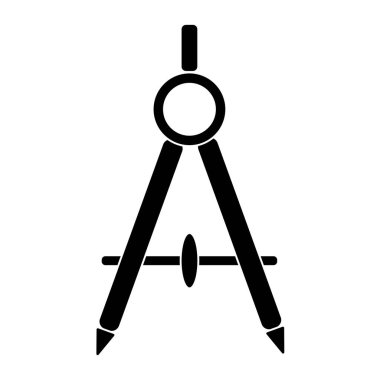 Pusula Simgesi gri arkaplanda izole edilmiş düz stil