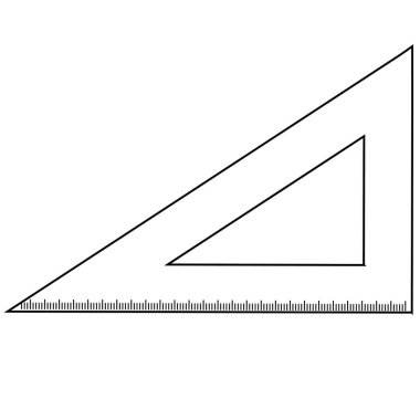 Cetvel aracı düz ikon vektör çizimi