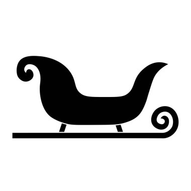 Noel Baba 'nın Noel kızağının Noel tatili için basit bir çizimi