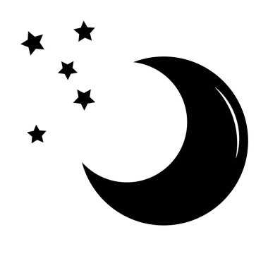 Ay ikonu Cadılar Bayramı kavramının basit bir illüstrasyonu