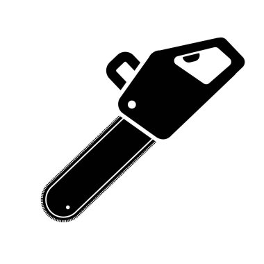 Elektrikli testere siluetinin vektör çizimi