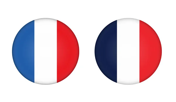 Drapeau Français Cercle Vote Insigne Bouton Électoral — Image vectorielle