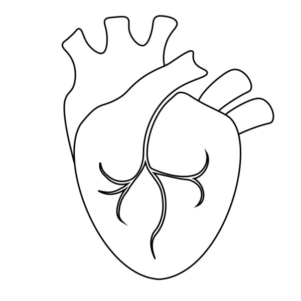 Καρδιά Εικονίδιο Επίπεδο Στυλ Απομονωμένη Εικόνα Λευκό Διαφανές Φόντο — Διανυσματικό Αρχείο