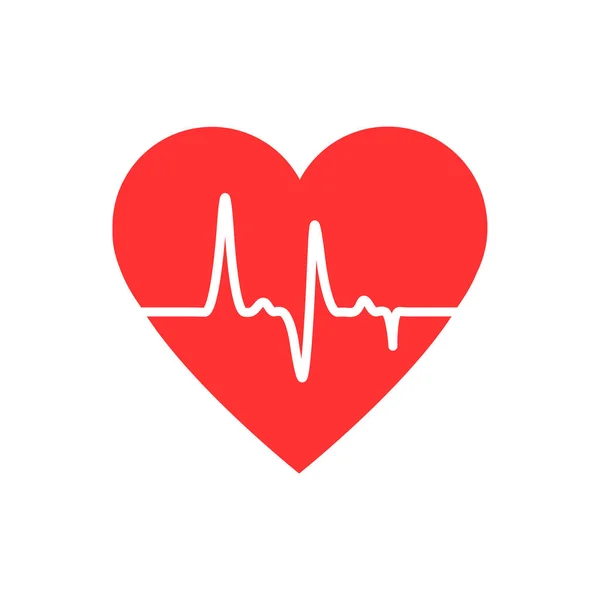 Ilustração Ícone Cuidados Saúde Pulso Coração Ilustração Medicina Sobre Cuidados —  Vetores de Stock