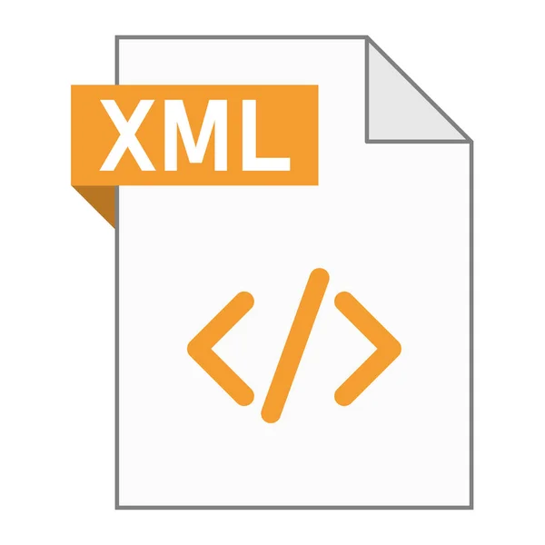 Современный Плоский Дизайн Иконки Файла Xml Веб — стоковый вектор