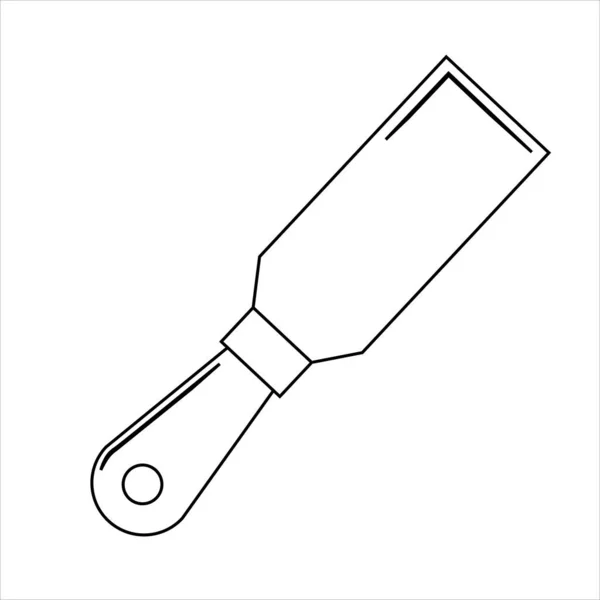 Putty Knife Flat Icon Build Repair Spatula Sign Vector Graphics — 图库矢量图片