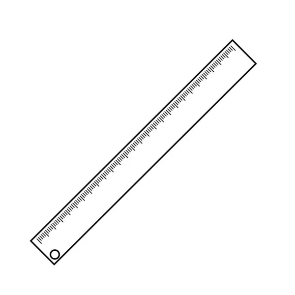 Ruler Tool Flat Icon Vector Illustration — Stock Vector