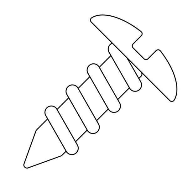 Skruv Ikon Illustration Vektor Verktyg Tecken Symbol — Stock vektor