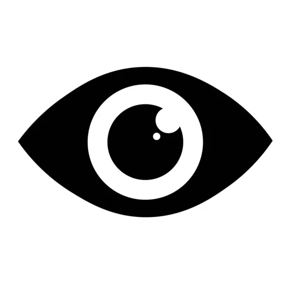 简单的眼睛图标说明 平面式的目视象形文字 — 图库矢量图片