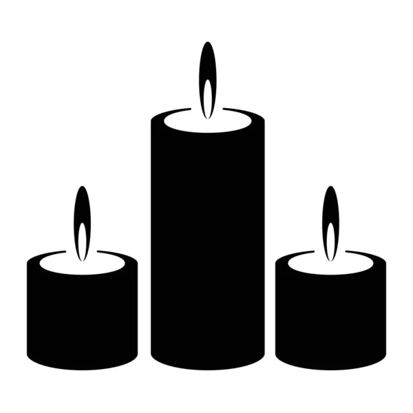 Einfache Illustration Des Kerzensymbols Konzept Für Den Halloween Tag — Stockvektor