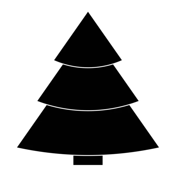 Απλή Απεικόνιση Της Έννοιας Χριστουγεννιάτικο Δέντρο Για Τις Διακοπές Των — Διανυσματικό Αρχείο