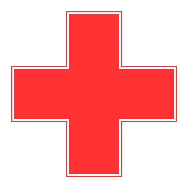 Simple Illustration Medical Cross Isolated Flat Icon — Stock Vector