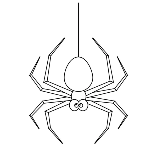 Jednoduchá Ilustrace Pavouka Pro Happy Halloween Day — Stockový vektor