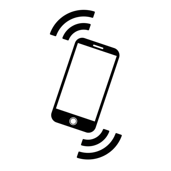 Smart Phone Ringing Vibrating Simple Icon App Web Messenger — Stock Vector