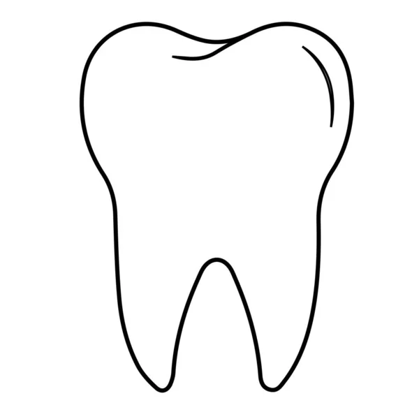 白い背景に歯のアイコンイラスト モバイルコンセプトとウェブデザインのための歯の記号 — ストックベクタ