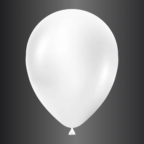 Illustration Ballon Blanc Pour Carnaval Isolé Sur Fond Sombre — Image vectorielle