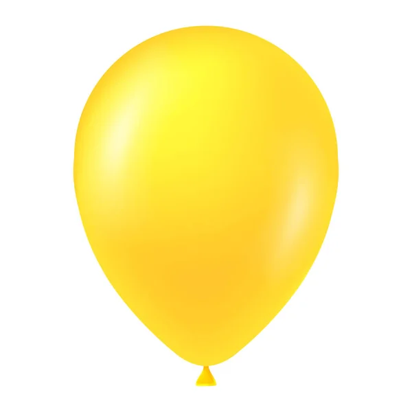 Žlutý Balón Ilustrace Pro Karneval Izolované Bílém Pozadí — Stockový vektor