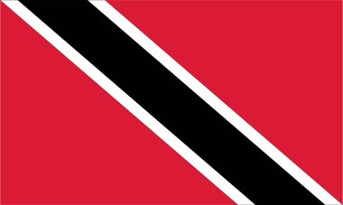 Trinidad ve Tobago bayrağı bağımsızlık günü veya seçim için basit bir örnekleme