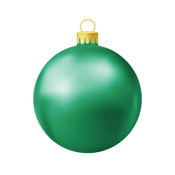 Green Christmas Tree Ball — Stock Vector