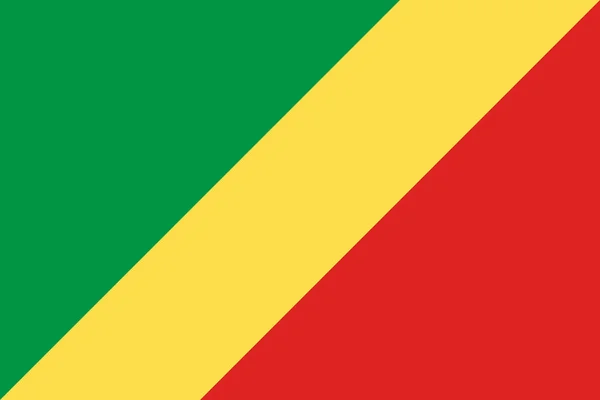 Bandera República Del Congo Ilustración Sencilla Para Día Independencia Las — Archivo Imágenes Vectoriales