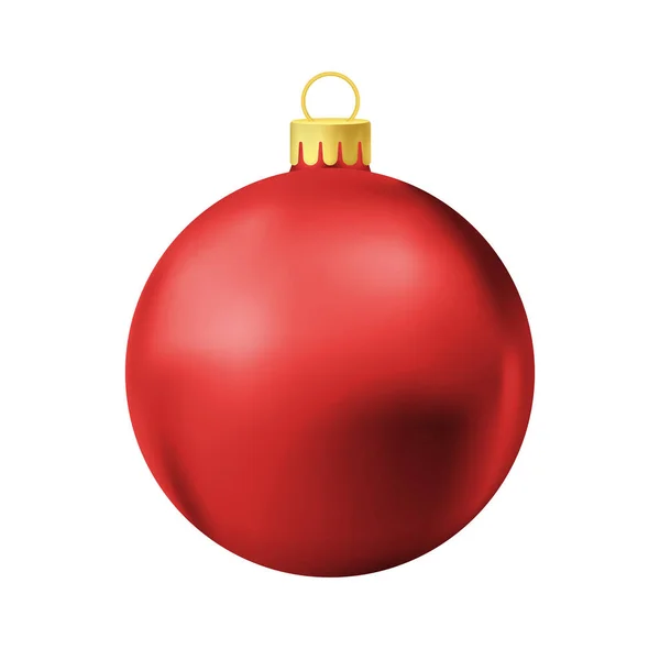 Bola Árvore Natal Vermelho —  Vetores de Stock
