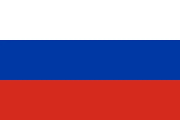 Bandeira Russa Ilustração Simples Para Dia Independência Eleição —  Vetores de Stock