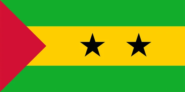 Bandeira São Tomé Príncipe Ilustração Simples Para Dia Independência Eleição —  Vetores de Stock
