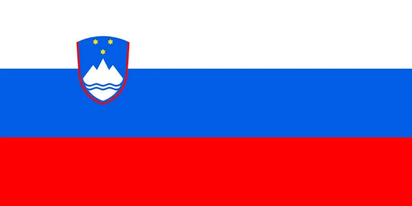 Флаг Словении Простая Иллюстрация Дня Независимости Выборов — стоковый вектор