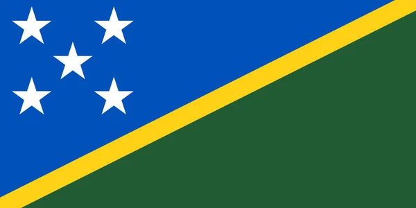 Bandera Las Islas Salomón Ilustración Simple Para Día Independencia Elección — Vector de stock