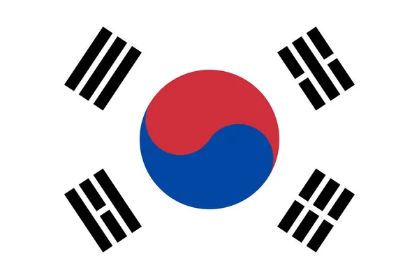 韩国国旗是独立日或选举的简单例证 — 图库矢量图片