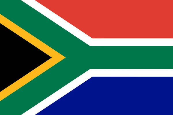南非国旗是独立日或选举的简单例证 — 图库矢量图片