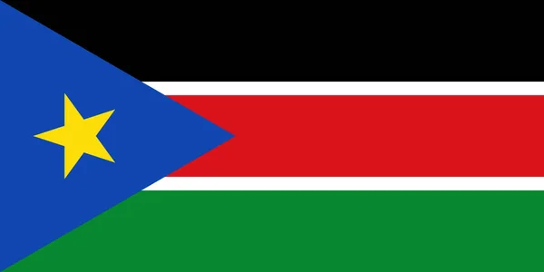 Dél Szudán Zászló Egyszerű Illusztráció Függetlenség Napja Vagy Választás — Stock Vector