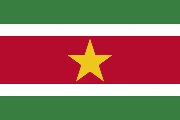 Bandeira Suriname Ilustração Simples Para Dia Independência Eleição — Vetor de Stock