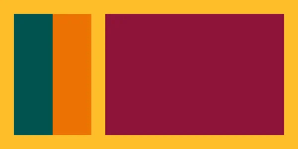 斯里兰卡国旗独立日或选举的简单例证 — 图库矢量图片