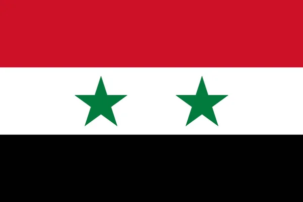 Flaga Syrii Prosta Ilustracja Dnia Niepodległości Lub Wyborów — Wektor stockowy