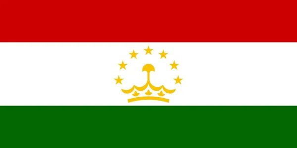 Tadschikistan Flagge Einfache Illustration Für Unabhängigkeitstag Oder Wahlen — Stockvektor