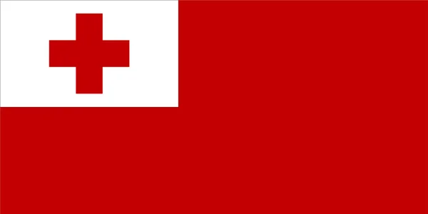 Bandeira Tonga Ilustração Simples Para Dia Independência Eleição — Vetor de Stock
