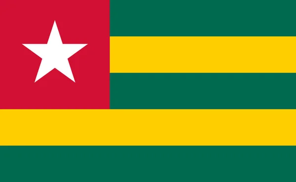 Togo Zászló Egyszerű Illusztráció Függetlenség Napja Vagy Választás — Stock Vector