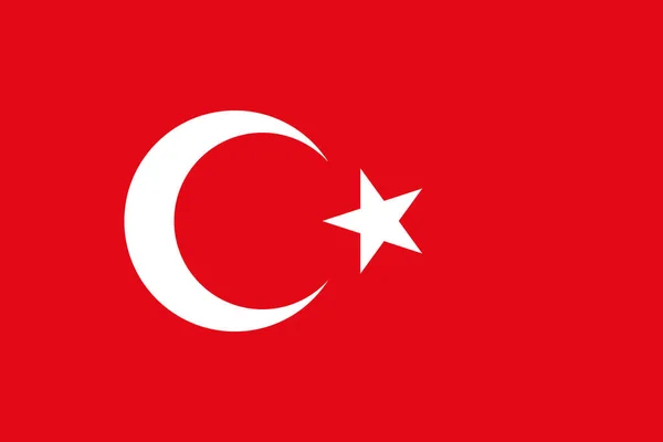 Bandeira Turquia Ilustração Simples Para Dia Independência Eleição —  Vetores de Stock