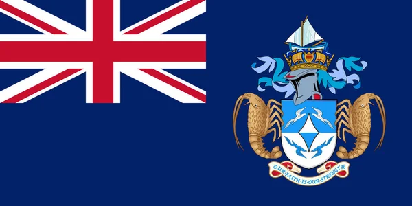 Tristan Cunha Flaga Prosta Ilustracja Dzień Niepodległości Lub Wyborów — Wektor stockowy