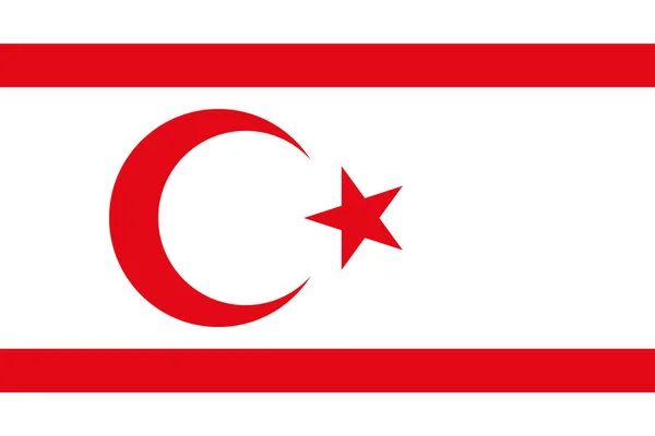 Bandeira República Turca Norte Chipre Ilustração Simples Para Dia Independência —  Vetores de Stock