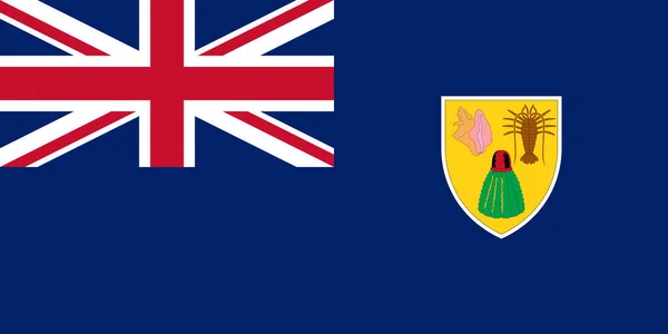 Bandeira Turks Caicos Ilustração Simples Para Dia Independência Eleição — Vetor de Stock