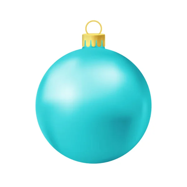 Τιρκουάζ Μπάλα Χριστουγεννιάτικο Δέντρο — Διανυσματικό Αρχείο